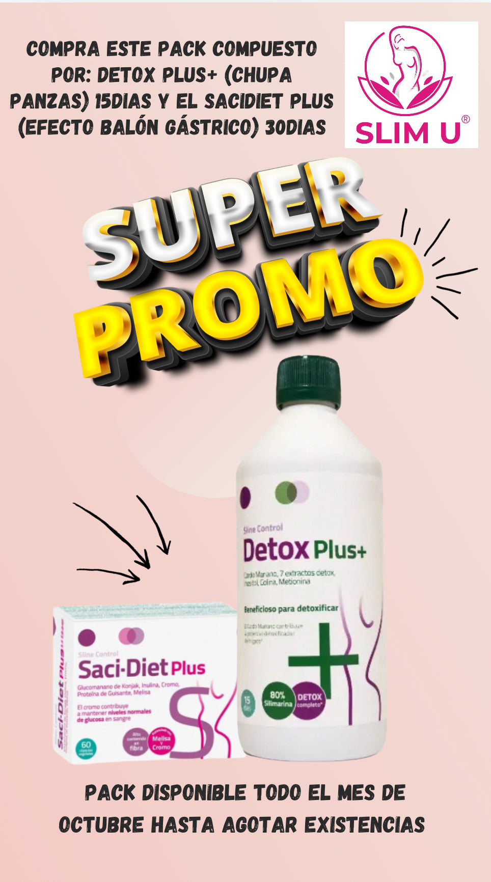 Pack mes Octubre Detox chupa panza + Balón Gástrico