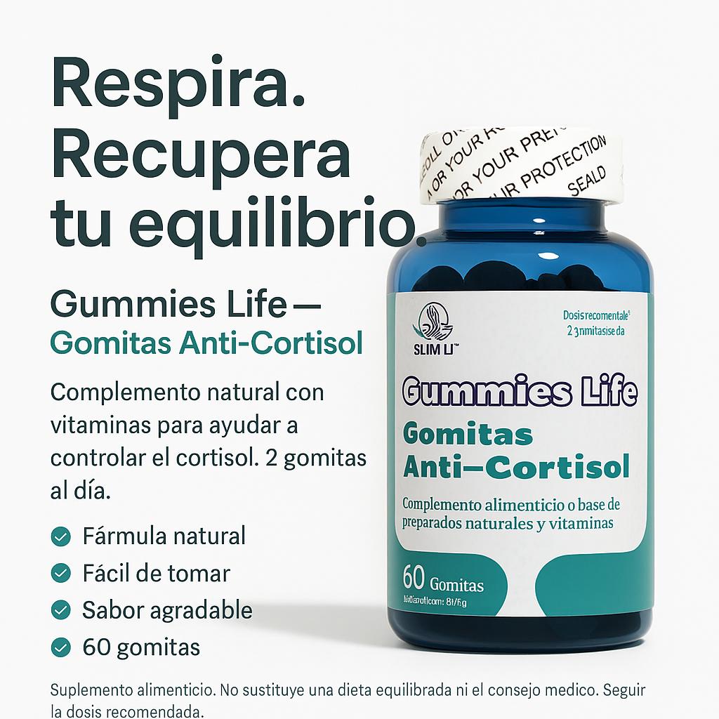 SlimU Gomitas Anti-Cortisol Ashwagandha - 60 Gummies