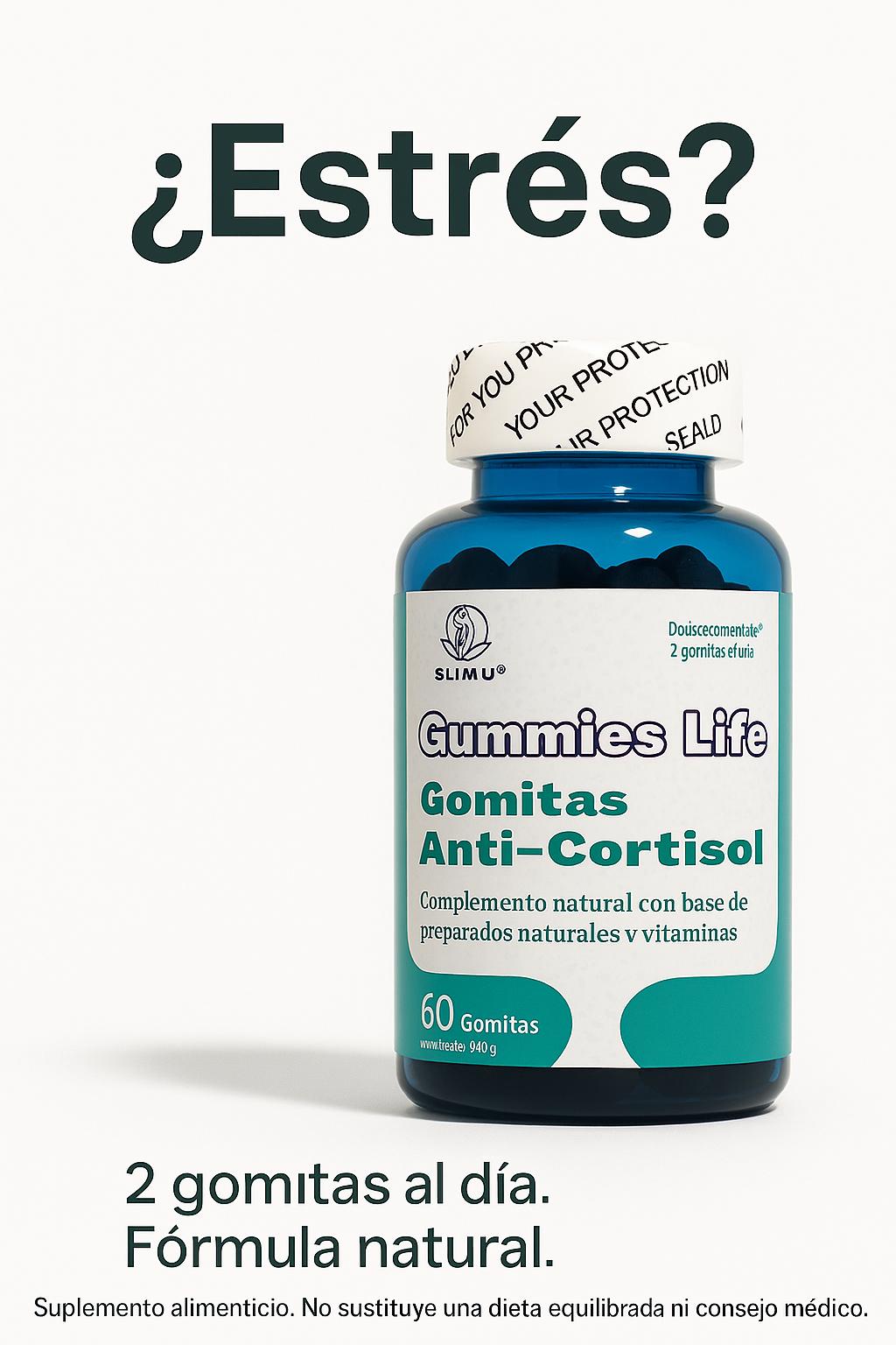 SlimU Gomitas Anti-Cortisol Ashwagandha - 60 Gummies