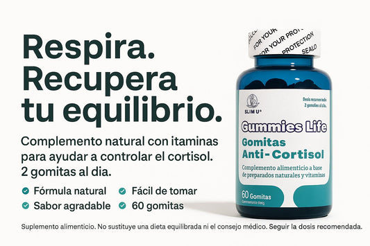 SlimU Gomitas Anti-Cortisol Ashwagandha - 60 Gummies