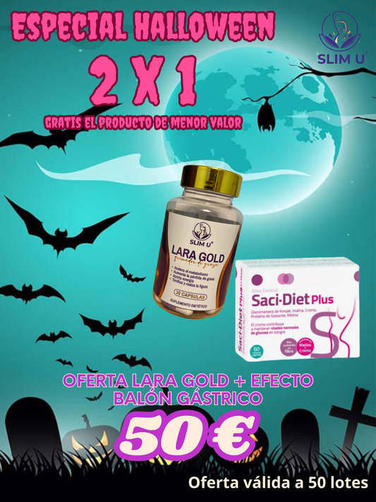 Pack Halloween Lara Gold y Saci Diet Plus