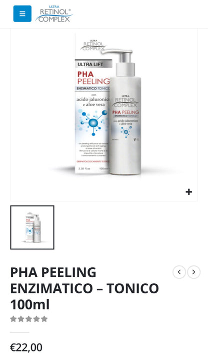 PEELING ENZIMÁTICO PHA – TÓNICO 100ml - Slim U España